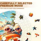 Happy grandma-2 Wooden Jigsaw Puzzle