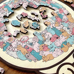 Morandi-Colored Cat/Dog Shaped Wooden Jigsaw Puzzle
