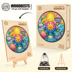 Colorful Mandala Wooden Jigsaw Puzzle
