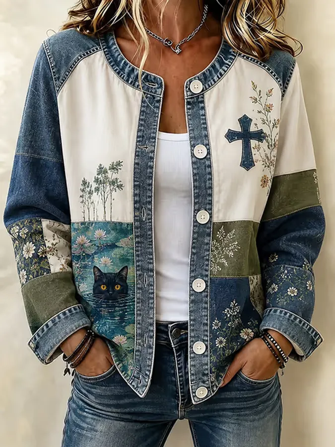 Women'S Casual Maple Leaf Knit Cardigan