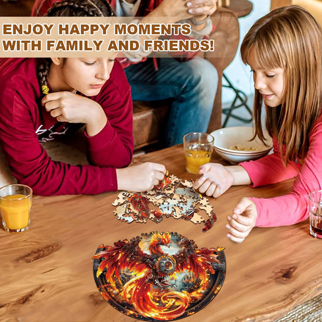 Mechanical Fire Phoenix Wooden Jigsaw Puzzle