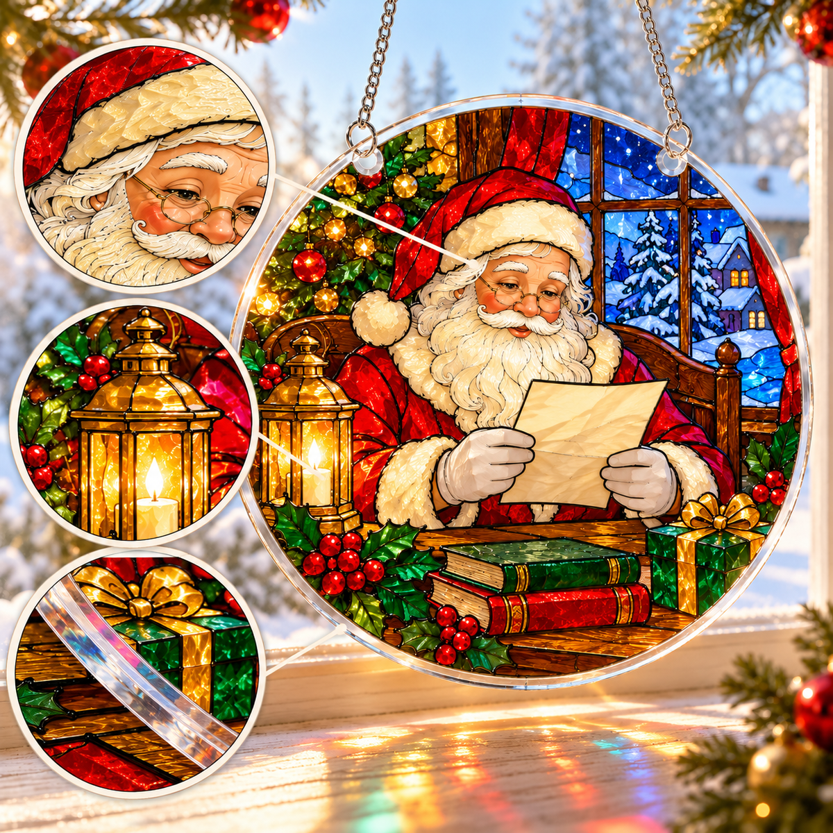 Christmas Acrylic Jigsaw Puzzle Suncatcher - Santa’s Letter