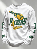 Men'S Football Enthusiast Sports Waffle Top