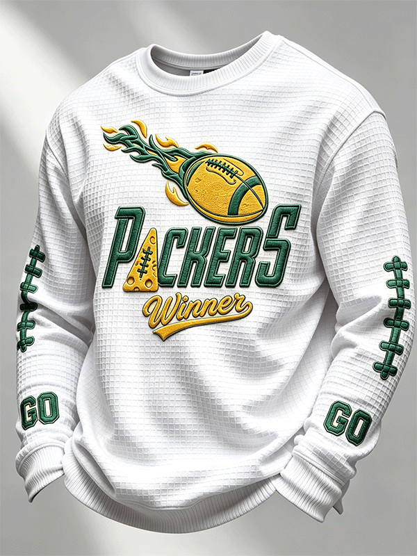 Men'S Football Enthusiast Sports Waffle Top