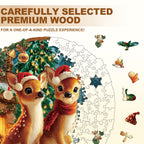 Christmas Deer Combination Wooden Jigsaw Puzzle