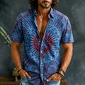 Men's Hippie Art Abstract Pattern All Over Print Short Sleeves Shirt