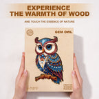 Gem Owl Wooden Jigsaw Puzzle