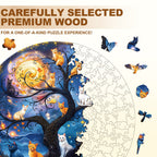 Tree And Cat Wooden Jigsaw Puzzle