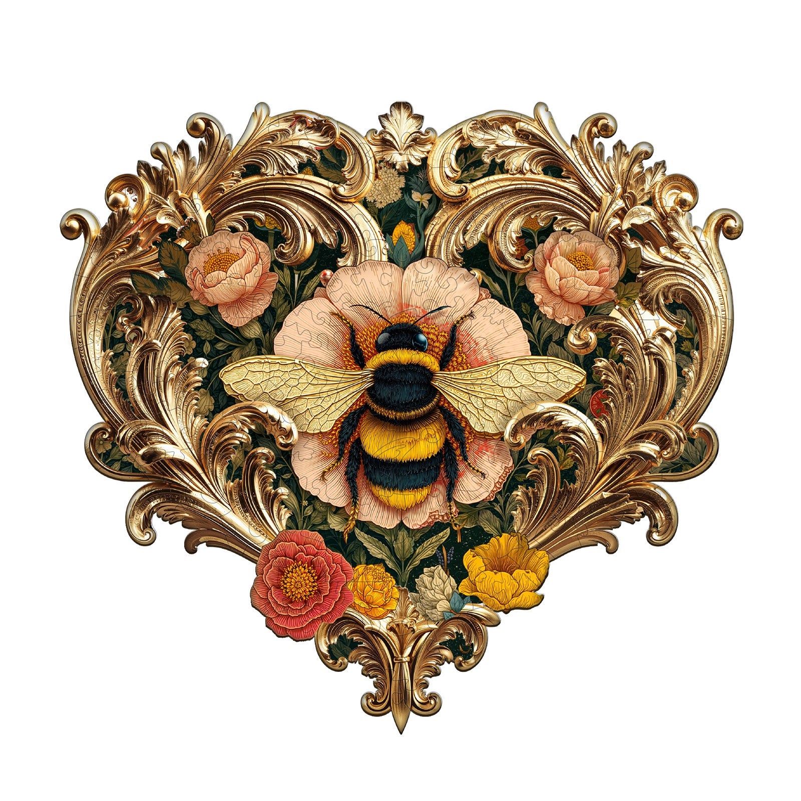 William Morris Bee Wooden Jigsaw Puzzle