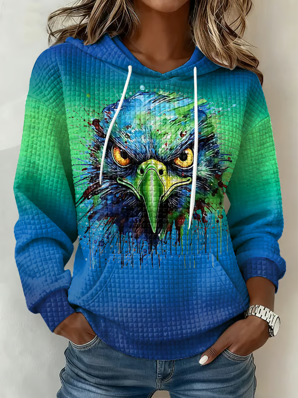 Women's Football Print Casual Sweatshirt
