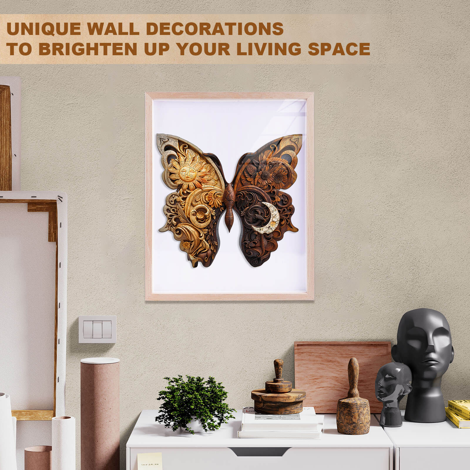 Yin Yang Butterfly Wooden Jigsaw Puzzle