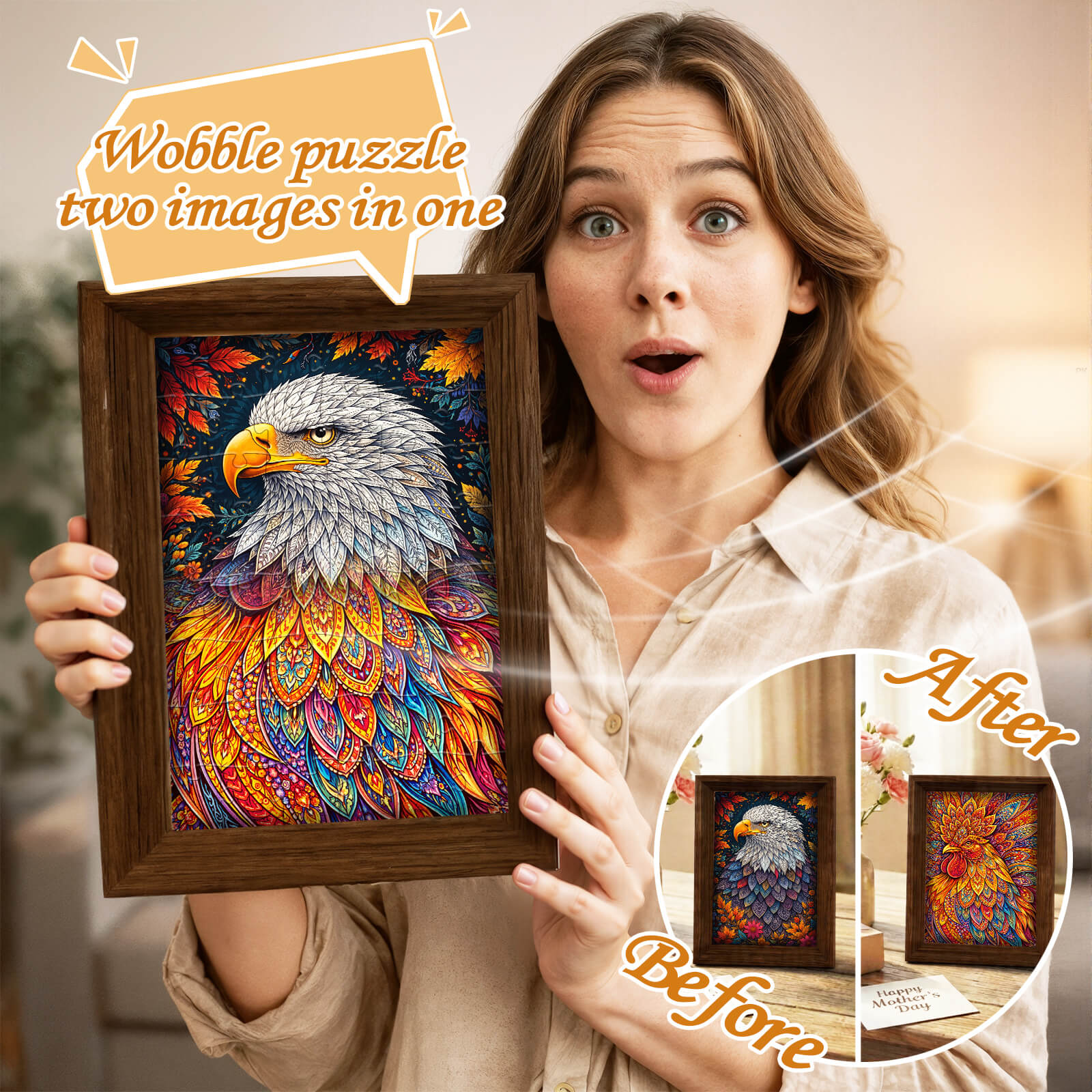 The Eagle Within - Morphing Lenticular Puzzle