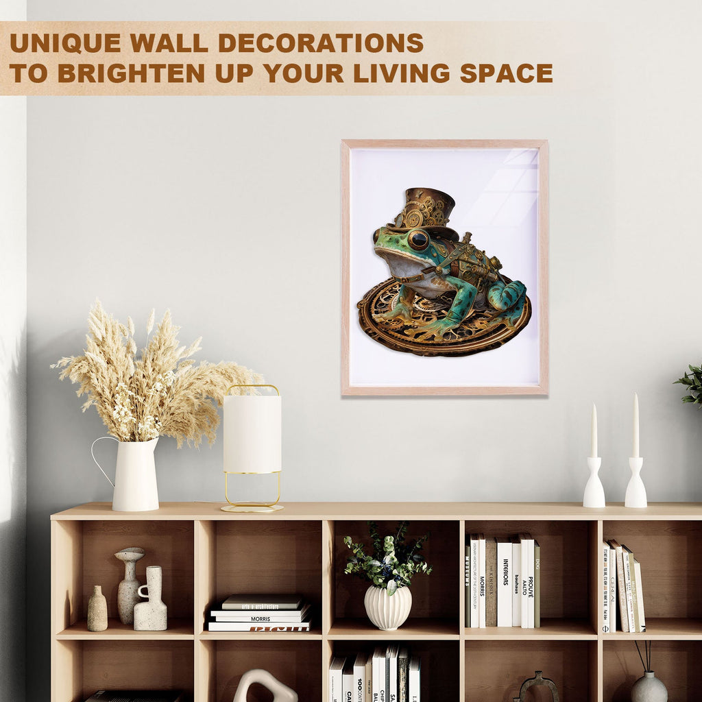 Steam Hopper Frog Wooden Jigsaw Puzzle