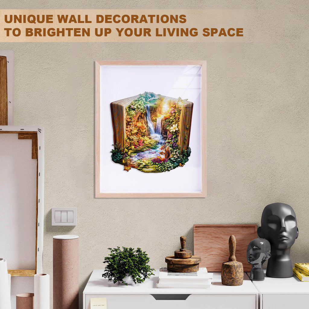 Landscape in the book Wooden Jigsaw Puzzle