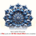 Blue Mandala Wooden Jigsaw Puzzle