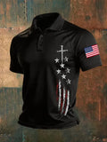Men's casual waffle Patriot Polo
