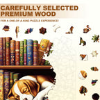 Sleep Library-Dog Wooden Jigsaw Puzzle