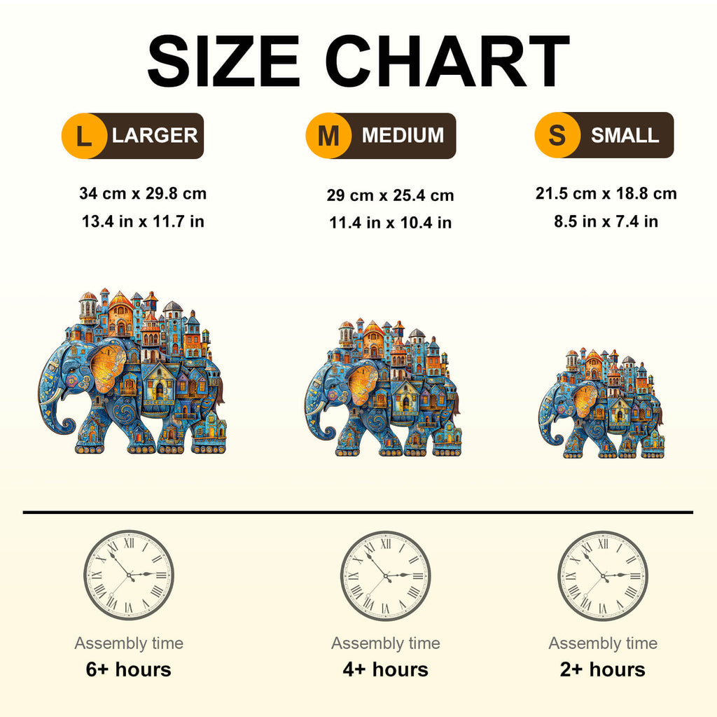 House  Elephant Wooden Jigsaw Puzzle