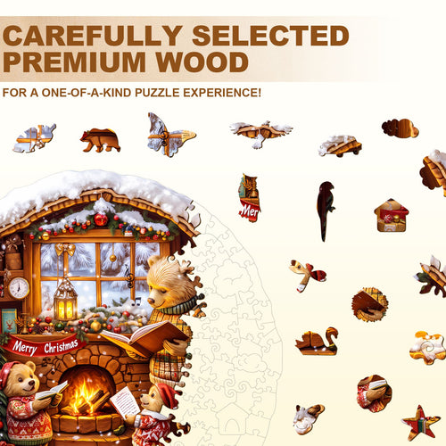 Brown Bear House Wooden Jigsaw Puzzle