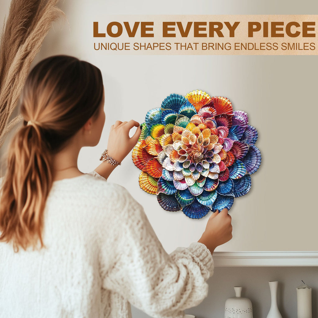 Ocean Mandala Wooden Jigsaw Puzzle
