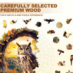 Autumn Owl Wooden Jigsaw Puzzle