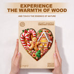 Heart-shaped Christmas cookies Wooden Jigsaw Puzzle