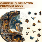 Moonlit Reader Wooden Jigsaw Puzzle