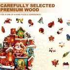 Christmas gift house Wooden Jigsaw Puzzle