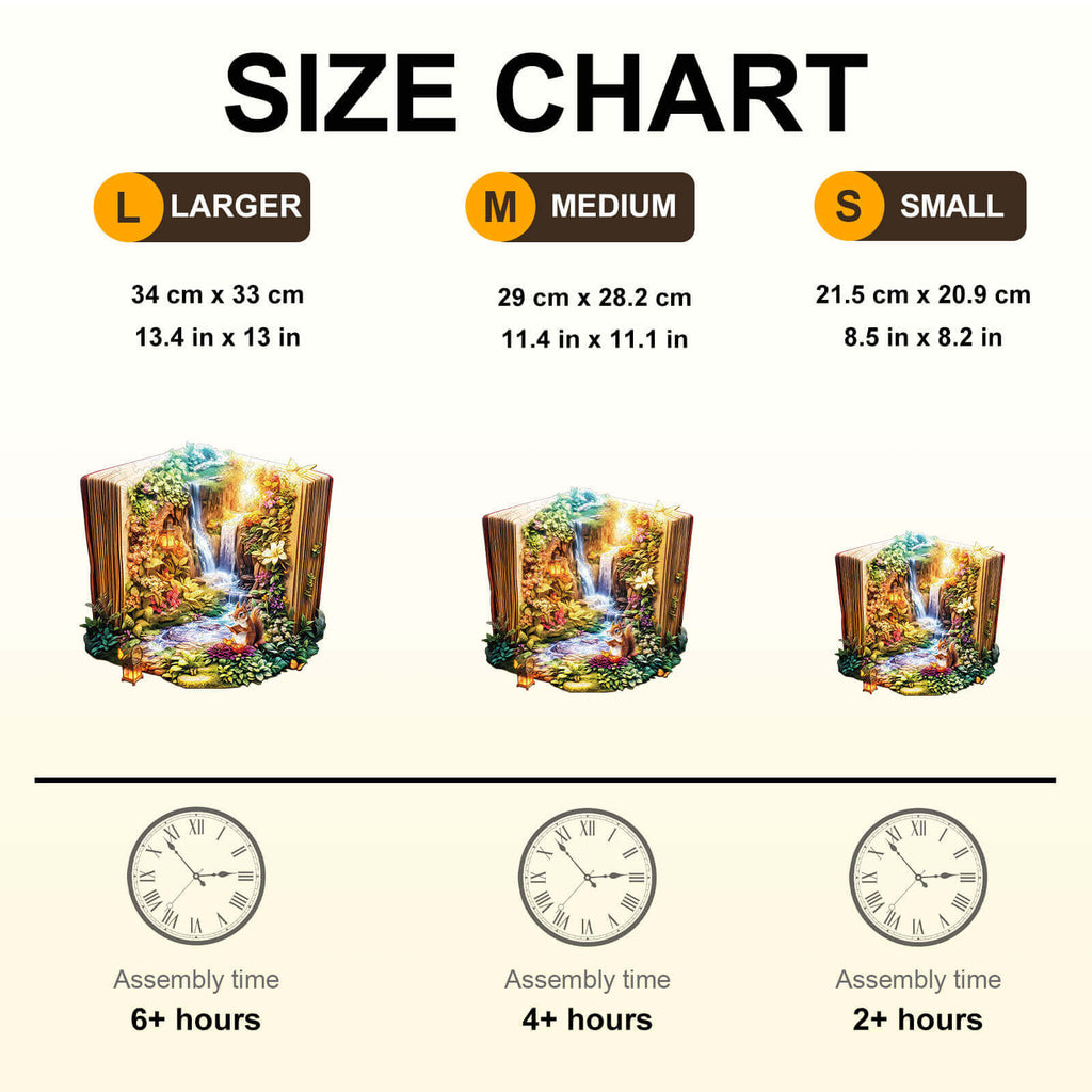 Landscape in the book Wooden Jigsaw Puzzle