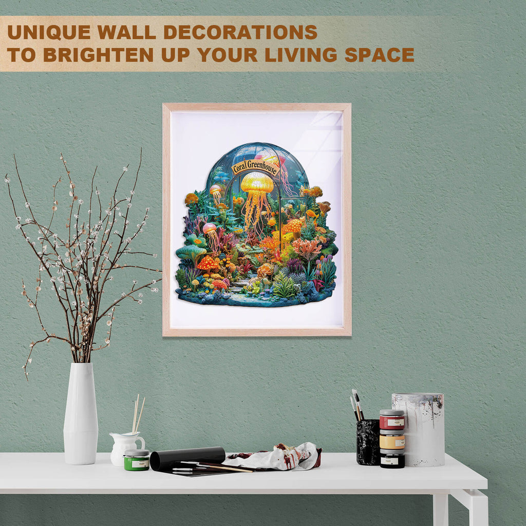 Coral greenhouse Wooden Jigsaw Puzzle