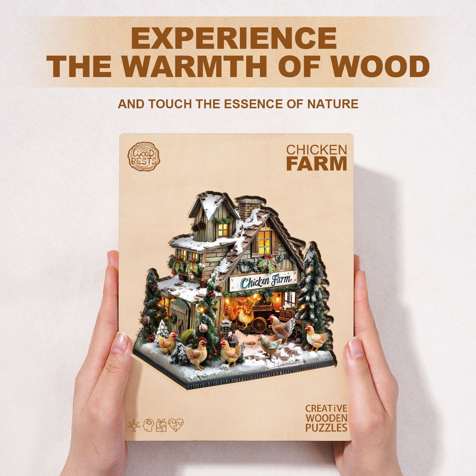 Chicken Farm Wooden Jigsaw Puzzle