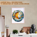 Moon sun and girl Wooden Jigsaw Puzzle