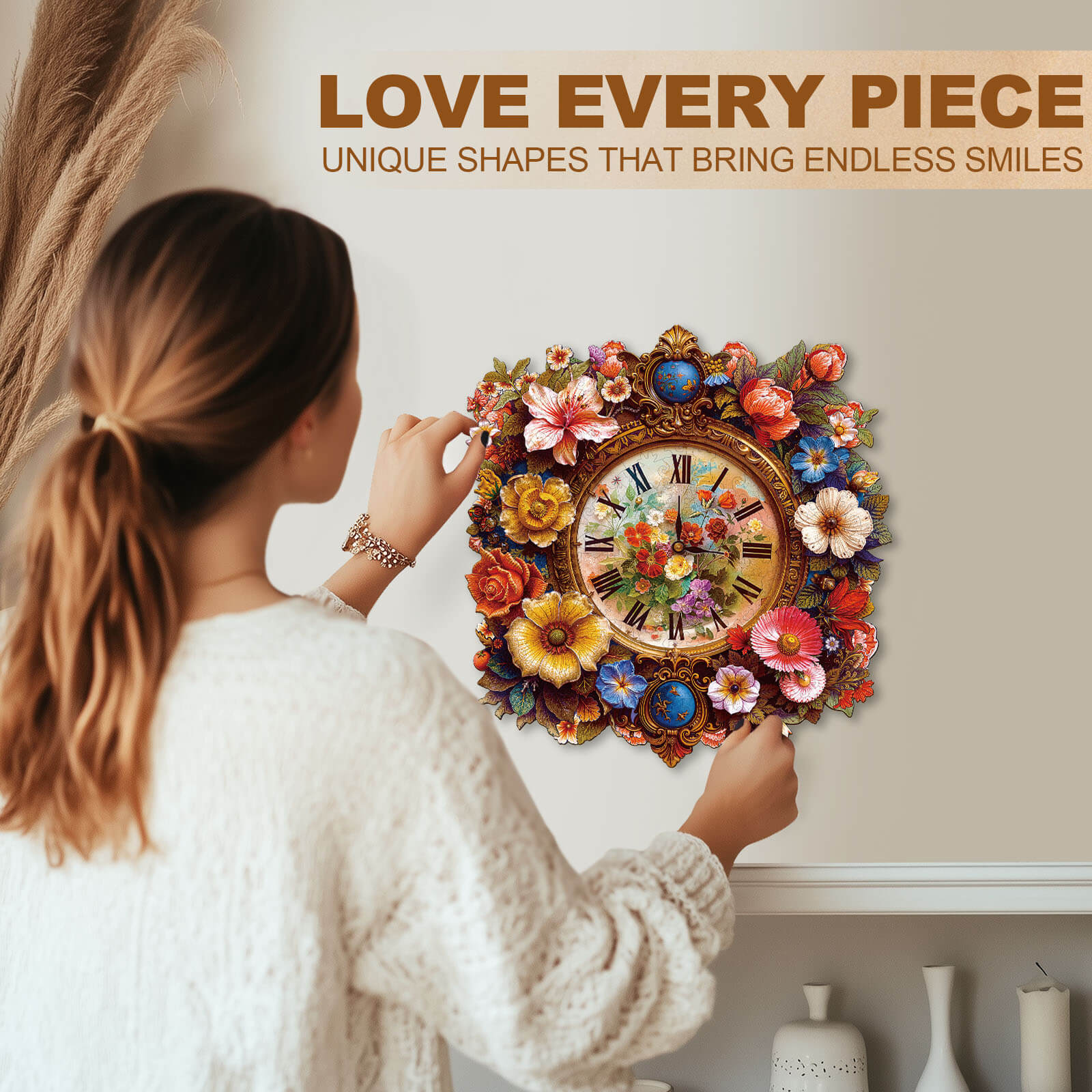 Floral Times  Wooden Jigsaw Puzzle