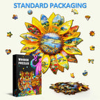Oil on Sunflower Wooden Jigsaw Puzzle