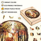 Elf Deer Wooden Jigsaw Puzzle