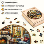Knitted Room Wooden Jigsaw Puzzle