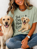 Dog Companion Commemorative Printed Casual T-Shirt