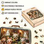 Animal Tea Party Wooden Jigsaw Puzzle
