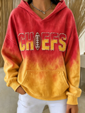 Women's Football Printed Vintage Hoodie
