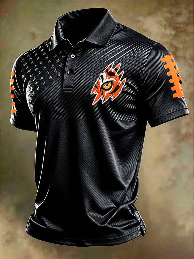 Men'S Retro Football Polo Shirt