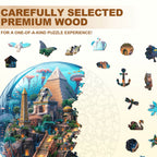 Underwater pyramid field Wooden Jigsaw Puzzle