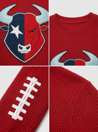 Men's Houston Texans Football Bull Star Printed T-shirt