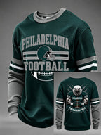 Men'S Football Printed Waffle T-Shirt
