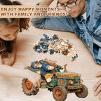 Kitten Tractor Wooden Jigsaw Puzzle