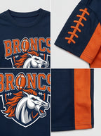 Men's Denver Football Fan Broncs Horse Logo Printed T-shirt