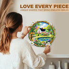 In the Village Wooden Jigsaw Puzzle