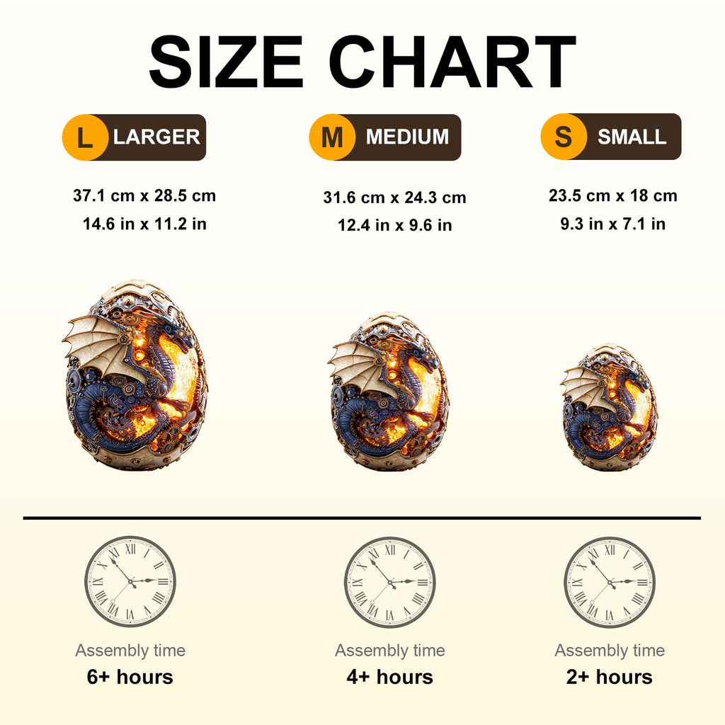Fire Dragon Egg Wooden Jigsaw Puzzle