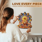 Circus Ferris Wheel Wooden Jigsaw Puzzle