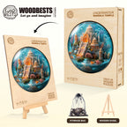 Underwater Mandala Temple Wooden Jigsaw Puzzle