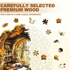 Tree house window view Wooden Jigsaw Puzzle